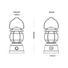 WildLand Moon Rock White 8W Portable Rechargeable LED Lantern with Real Flame Effect