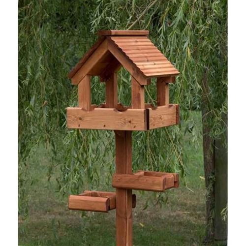 Baby Triple Bird Table with Timber Roof