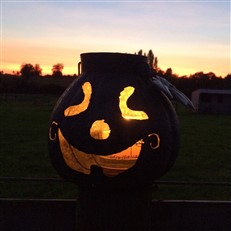 Round Halloween Pumpkin Lantern