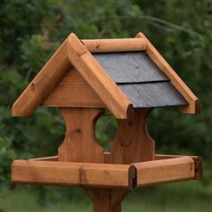 Large Verwood Bird Table with Slate Roof