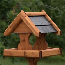 Large Verwood Bird Table with Slate Roof
